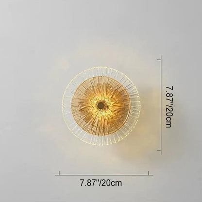 Light Glass Lotus Leaf Shape Iron LED Wall Sconce Lamp