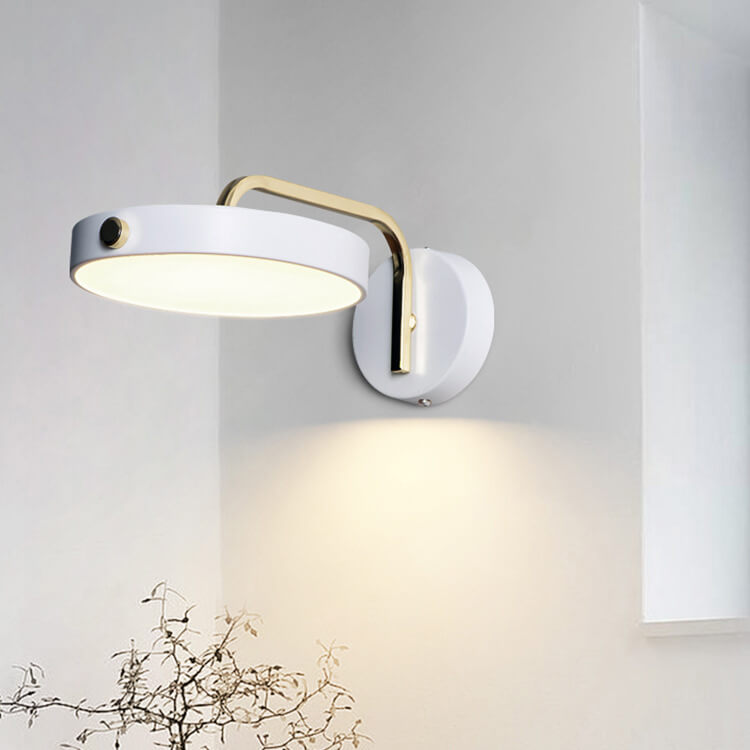 Macaron Color Round Head Iron Acrylic LED Wall Sconce Lamp