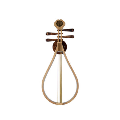 Chinese Pipa Instrument Zen Decoration LED Wall Sconce Lamp
