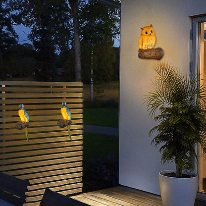 Traditional Resin Animal Owl 1-Light Wall Sconce Lamp