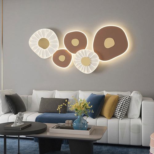Luxury Lotus Leaf Design Iron Acrylic LED Wall Sconce Lamp