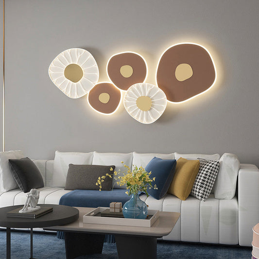 Luxury Lotus Leaf Design Iron Acrylic LED Wall Sconce Lamp
