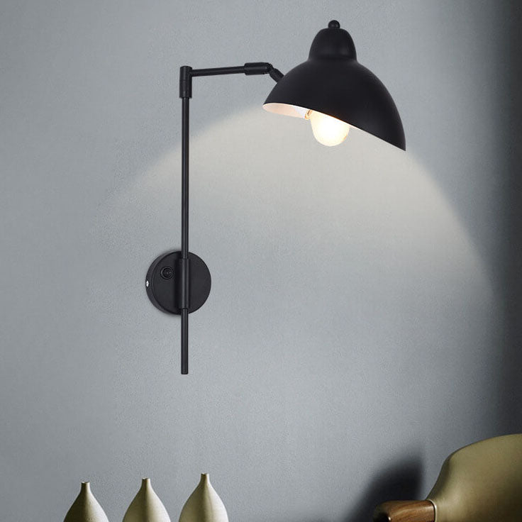 Iron Folding Telescopic Long Pole 1-Light Wall Sconce Lamp