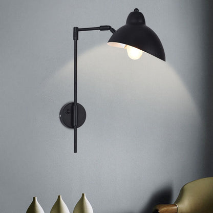 Iron Folding Telescopic Long Pole 1-Light Wall Sconce Lamp