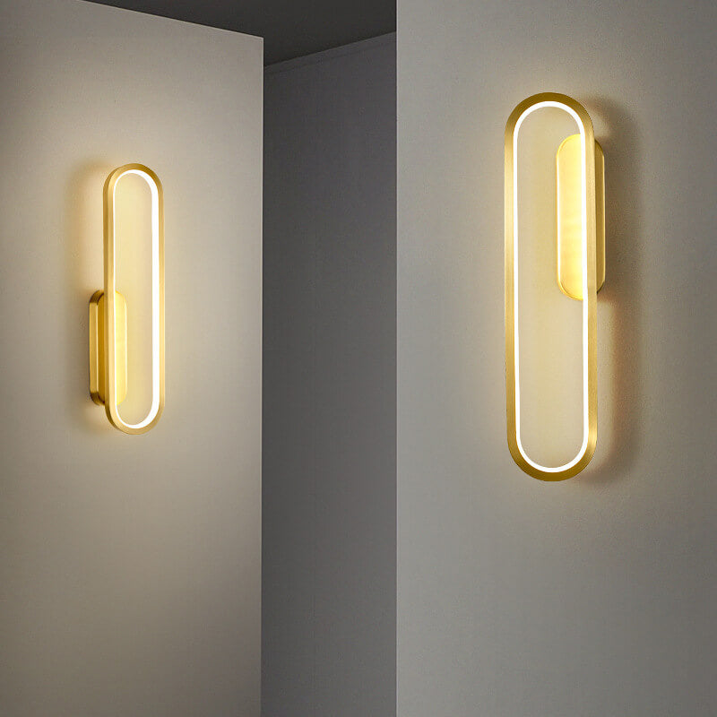 Industrial All Copper Oval Design LED Wall Sconce Lamp
