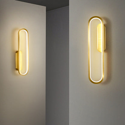 Industrial All Copper Oval Design LED Wall Sconce Lamp