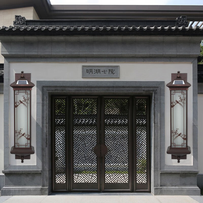 Chinese Aluminum Glass Solar LED Wall Sconce Lamp