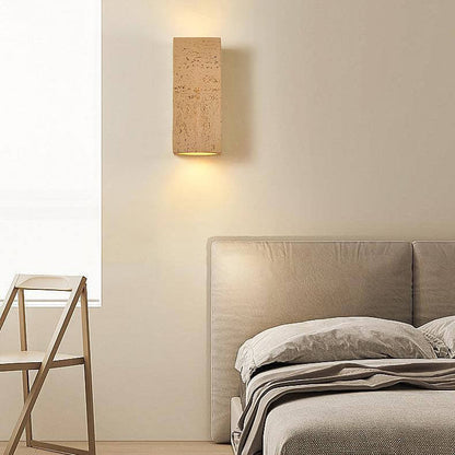 Wabi-sabi Square Column Hand Sculpted LED Wall Sconce Lamp