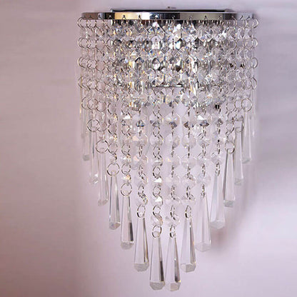 Modern Luxury Crystal Tassel 2-Light Wall Sconce Lamp
