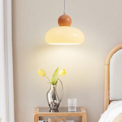 Cream Dome Round Iron Glass 1-Light Wall Sconce Lamp