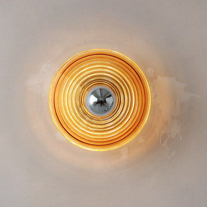 Water Transparent Glass Iron 1-Light Wall Sconce Lamp