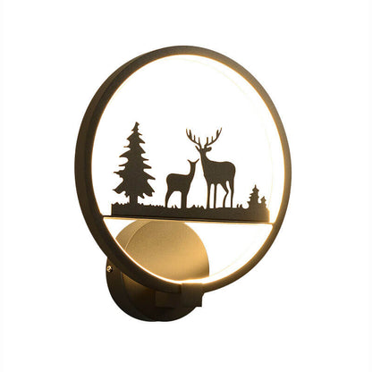 European-style Round Silicone Acrylic LED Wall Sconce Lamp