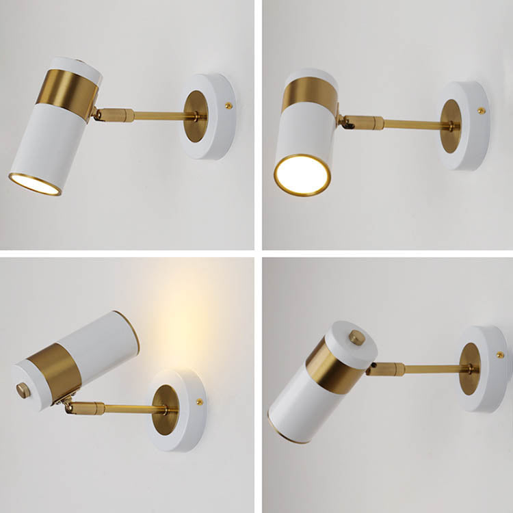 Scandinavian Hardware Iron Acrylic 1-Light Wall Sconce Lamp