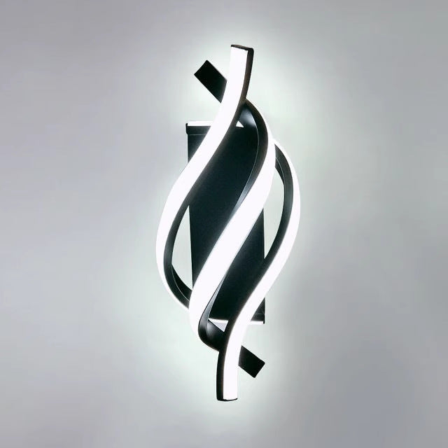 Spiral Line Aluminium Acrylic Silicone LED Wall Sconce Lamp