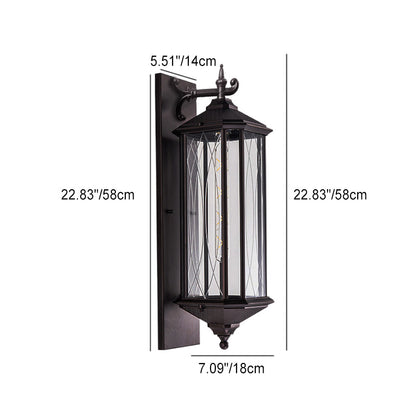 Wrought Iron Outdoor Waterproof 1-Light Wall Sconce Lamp