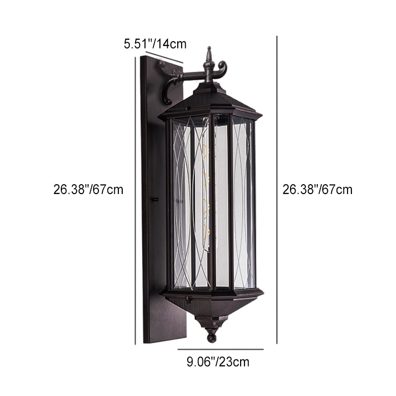 Wrought Iron Outdoor Waterproof 1-Light Wall Sconce Lamp