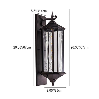 Wrought Iron Outdoor Waterproof 1-Light Wall Sconce Lamp