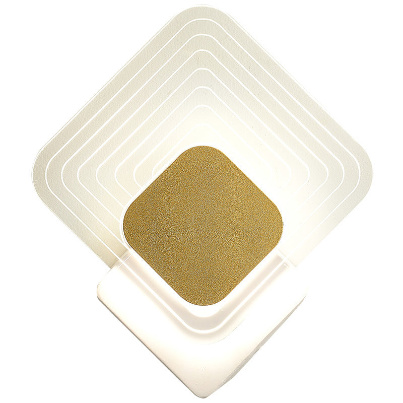 Light Luxury Gold Geometric Acrylic LED Wall Sconce Lamp