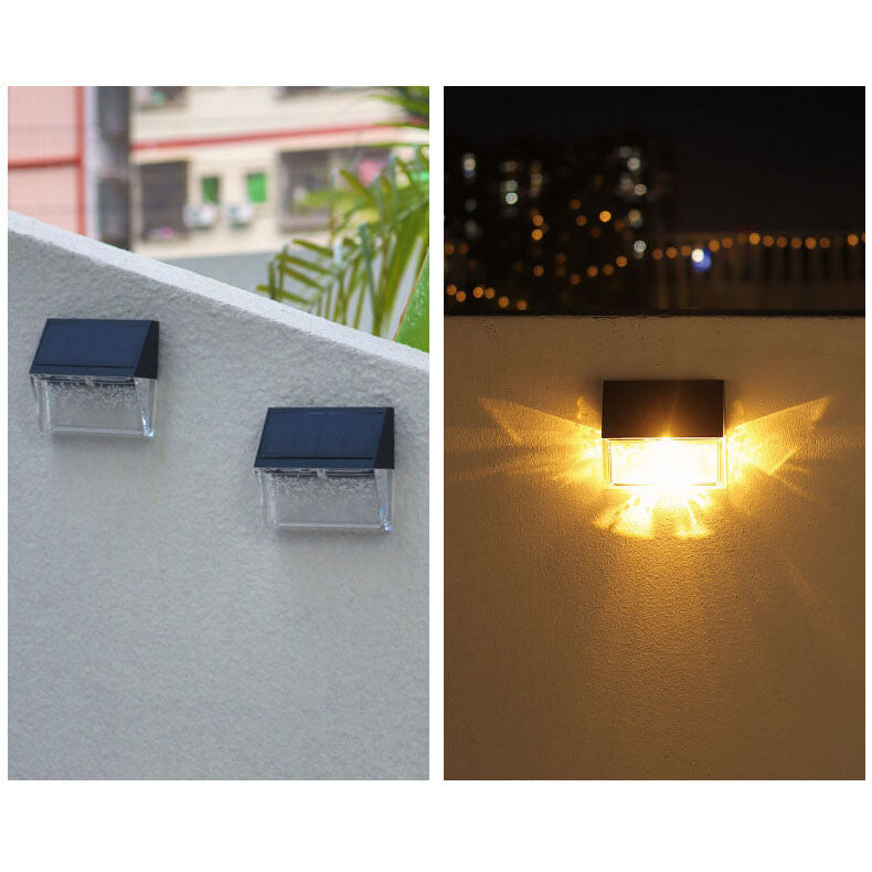 Solar Light Outdoor Patio Fence LED Wall Sconce Lamp