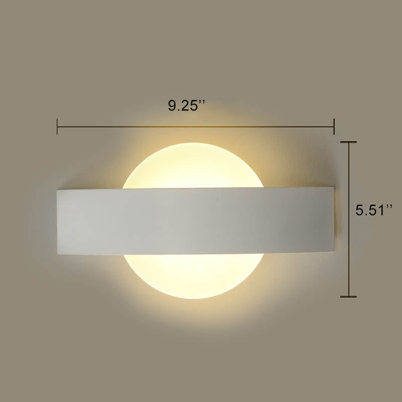 Minimalist Acrylic Geometric Ring LED Wall Sconce Lamp