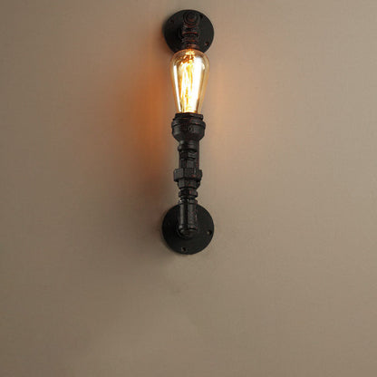 Colonial Water Pipe Metal 1-Light Wall Sconce Lamp