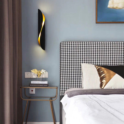 Nordic Strip Spiral Iron 2-Light Wall Sconce Lamp