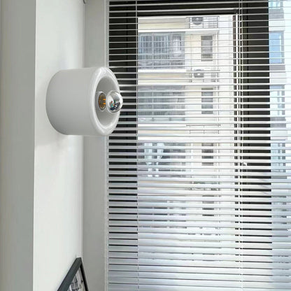 Simplicity Cylinder Iron Glass 1-Light Wall Sconce Lamp