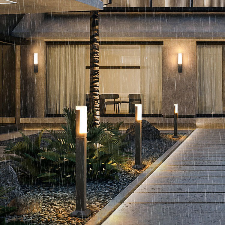 Simplicity Aluminum Acrylic LED Outdoor Wall Sconce Lamp