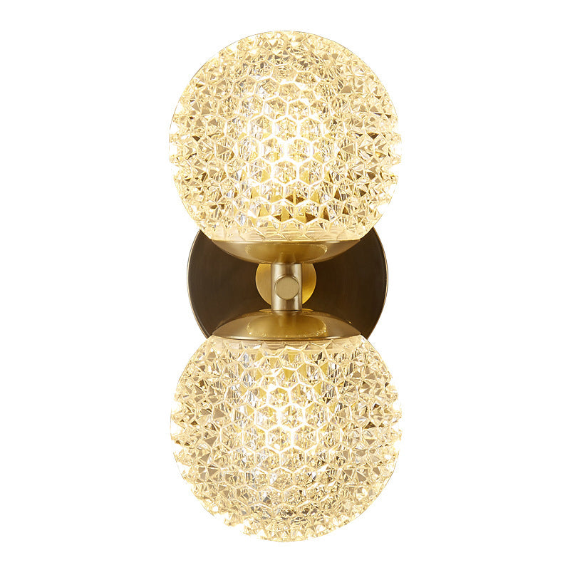 All Acrylic Spherical Lamp Shade 1/2-Light Wall Sconce Lamp