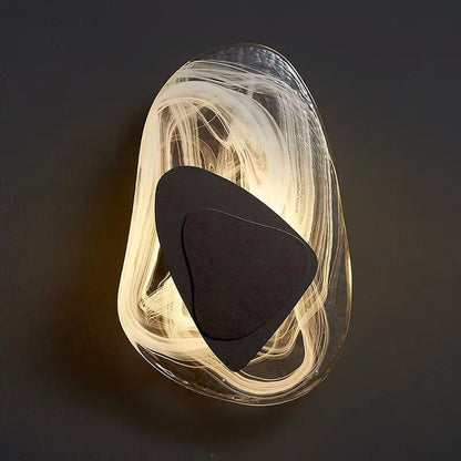 Modern Creative Oval Glass 1-Light LED Wall Sconce Lamp