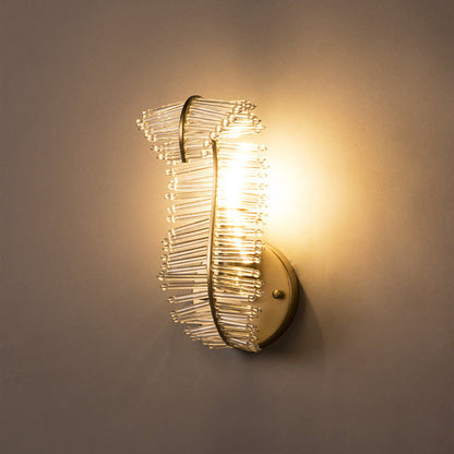 Iron Leaf Shape Candlestick 1/3-Light Wall Sconce Lamp