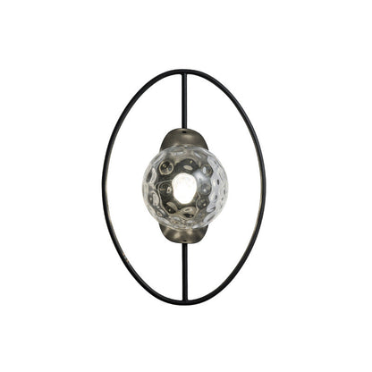 Nordic Iron Glass Oval Ball 1-Light Wall Sconce Lamp
