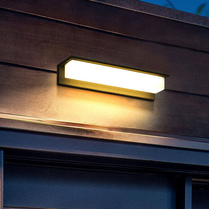 Solar Rectangular Aluminum PC Outdoor LED Wall Sconce Lamp