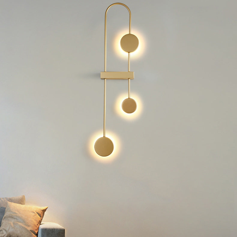 Nordic Round Geometric Metal Acrylic LED Wall Sconce Lamp
