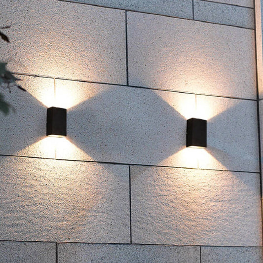 Pure Rectangular Waterproof Aluminum LED Wall Sconce Lamp