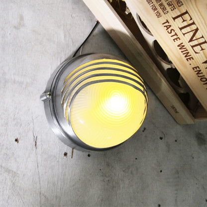Glass Zinc Alloy Half Round 1-Light Wall Sconce Lamp