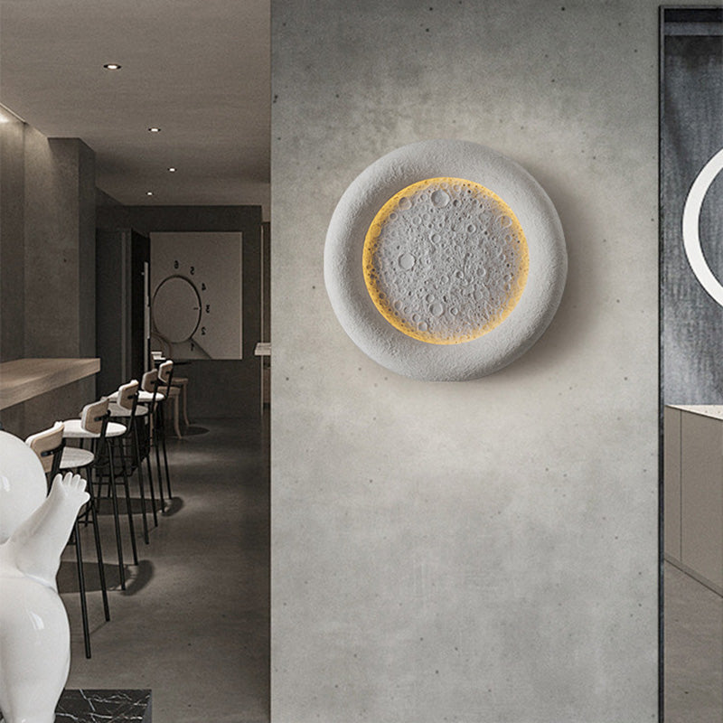Waterproof Round Moon Warm Light LED Wall Sconce Lamp