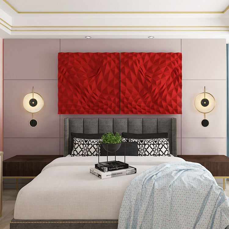 Concentric Marble Disc Iron Copper LED Wall Sconce Lamp