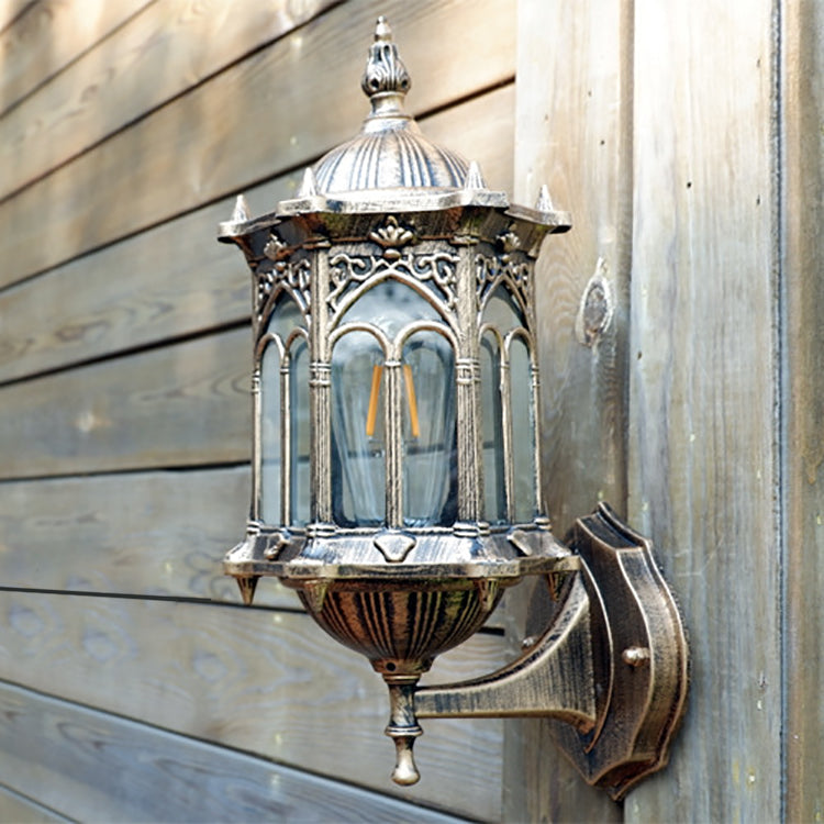 Hexagonal Watermarked Glass 1-Light Wall Sconce Lamp