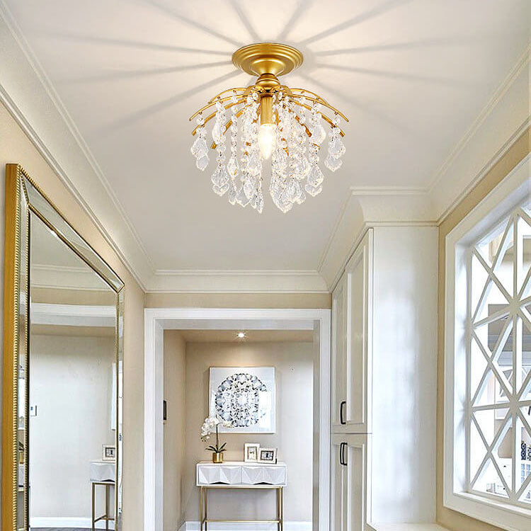 Modern Crystal Iron Ceiling Light