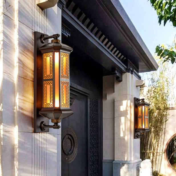 Chinese Aluminum Glass Cylinder 1/2 Light Wall Sconce Lamp