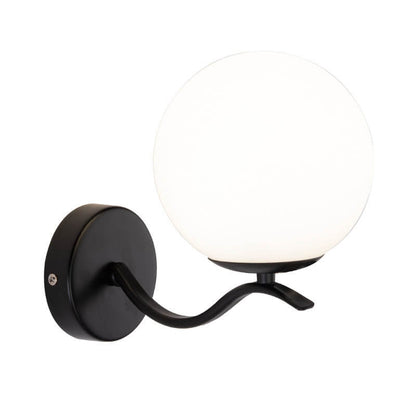 Iron Spherical Glass Lampshade 1-Light Wall Sconce Lamp