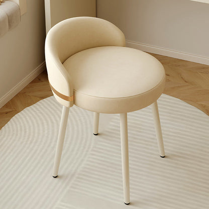 Contemporary Scandinavian Leather Vanity Stool