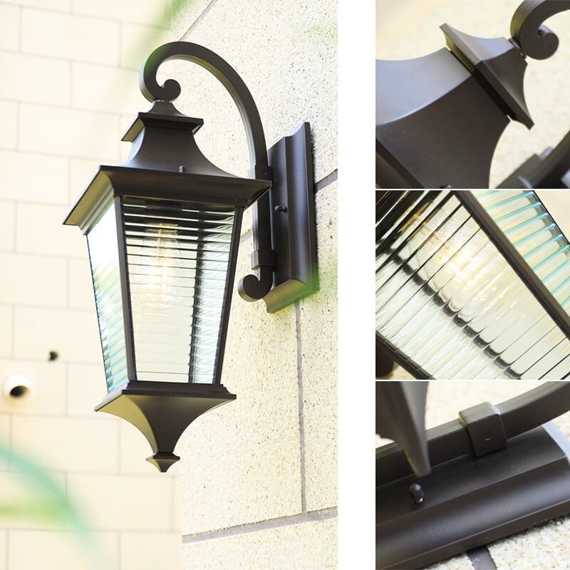 Square Aluminum Outdoor Waterproof 1-Light Wall Sconce Lamp