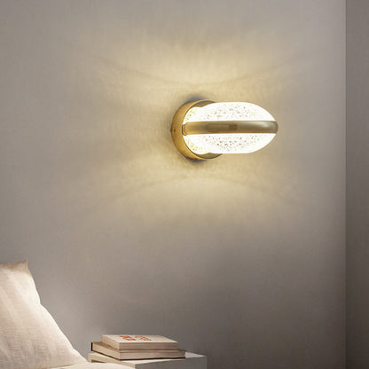 Luxury Iron PMMA Elliptical Round LED Wall Sconce Lamp
