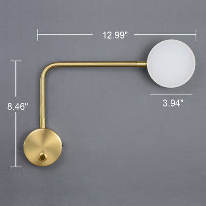 Solid Color with Switch Rotatable LED Wall Sconce Lamp