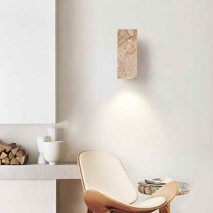 Japanese Wood Cubic Cylinder 1-Light Wall Sconce Lamp