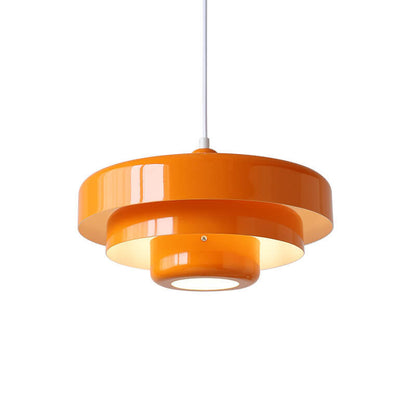 Nordic Vintage Multi-Layered Round Metal Pendant Light