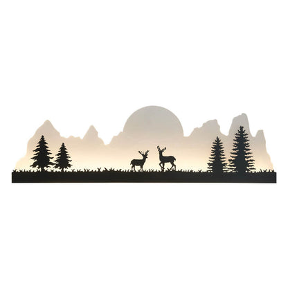 Chinese Landscape Painting Outside LED Wall Sconce Lamp