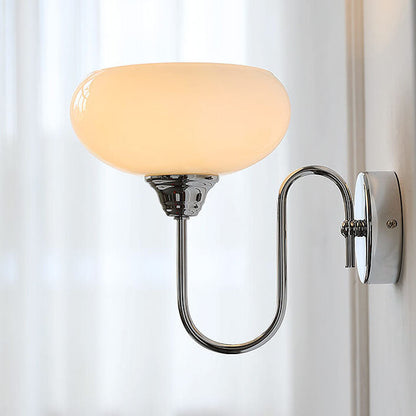 Nordic Round Dome Iron Glass 1-Light Wall Sconce Lamp